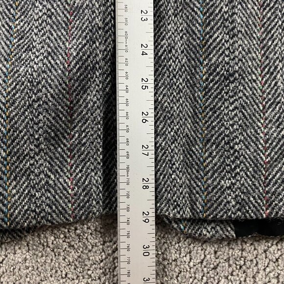 Vintage Harris Tweed Wool Tweed Herringbone Blazer Sport Coat Mens 46 SHORT Gray - Picture 16 of 16